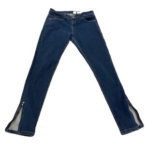 DENIMLAB Womens Skinny Fit Blue Jeans; Dark Wash; Size 44/34